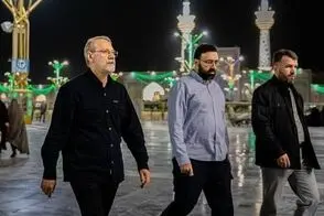 تصویر پیکر شهید لاریجانی با لبخند روی صورتش