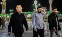 تصویر پیکر شهید لاریجانی با لبخند روی صورتش