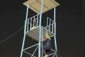 نردبان مرگ در شهر قدس که ترس به جان فیلمبرداران می‌اندازد!