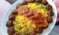 طرز تهیه یک غذای فوری با کوفته قلقلی و برنج