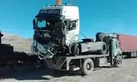 لحظات دلهره‌آور ترمز بریدن یک دستگاه تریلی
