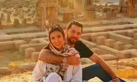 تصویر دونفره و عاشقانه بهرام رادان کنار همسرش