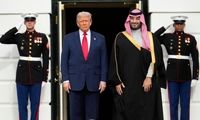 قاب تاریخی از ترامپ و بن سلمان در کاخ سفید