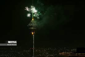 ویدئویی از نورافشانی در برج میلاد تهران