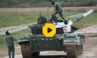 لحظه پیچیدن تانک ارتش ایران مقابل تانک زیمباوه 