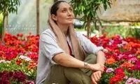 تصاویر جدید و دلبرانه از هدیه تهرانی در یک گلخانه