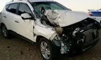 فاجعه در اتوبان؛ چپ کردن هولناک شاسی‌بلند