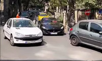 تصادف عجیب یک مازراتی در خیابان فرشته!