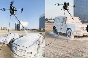 اولین کارواش پهپادی جهان در امارات رونمایی شد!