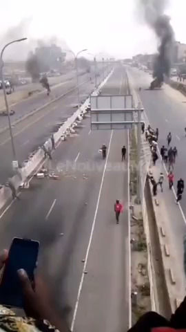 ویدئویی از اعتراضات آتشین کشوری که رئیسی آنجا سفر کرد
