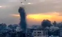صحنه وحشتناک از پرتاب شدن اجساد به آسمان در غزه!