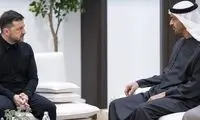 دیدار و رایزنی بن زاید و زلنسکی در ابوظبی