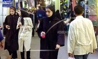 تیپ جالب چند دختر و پسر در بازار تهران سال ۱۳۸۰