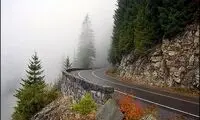 قاب جالبی از جاده چالوس، سال ۱۳۱۵ خورشیدی