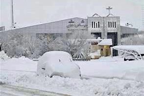 خودروها زیر برف در این منطقه مدفون شدند