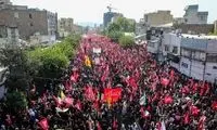 عکسی پربازدید از حاشیه مراسم تشییع پیکر رهبر شهید