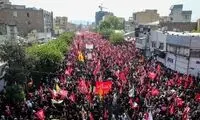 عکسی پربازدید از حاشیه مراسم تشییع پیکر رهبر شهید