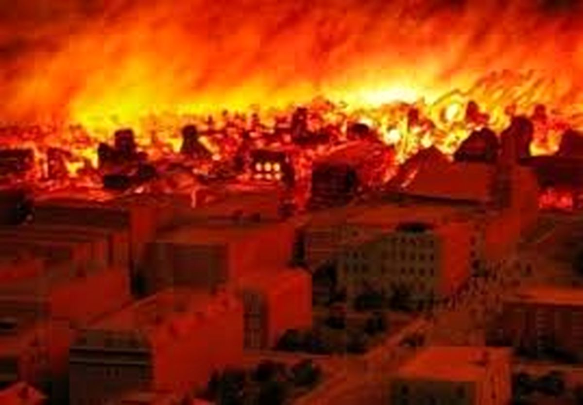   گزارش صداوسیما از آتش‌سوزی شدید در کرج 
