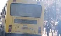 تصادف اتوبوس در میدان شهدای تهران