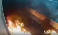 لحظه برخورد پهپاد یمنی به یک هتل در اسرائیل