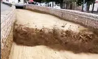تصاویر نفس‌گیر از لحظه ورود سیلاب به مرند