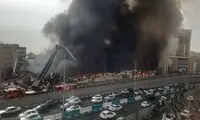 تصاویری از آتش‌سوزی گسترده در غرب تهران 