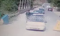 لحظه فرار دیوانه‌وار راننده پژو از ایست بازرسی 