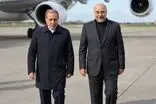 قابی از قالیباف و عراقچی در مراسم حرم امام رضا (ع)
