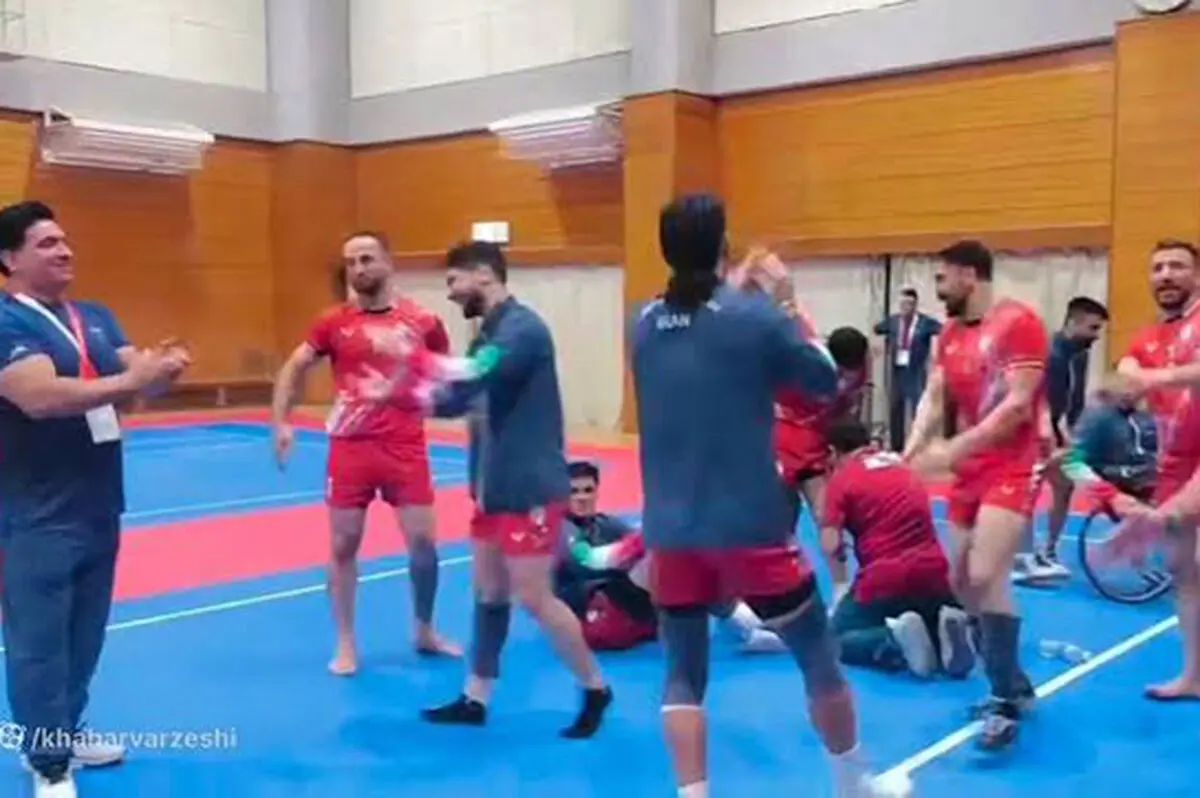 جشن متفاوت کبدی‌بازهای ایران پس از صعود به فینال