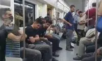 ویدئویی فراگیر از اقدام زیبای یک پسر در مترو