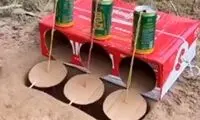 ساخت تله هوشمندانه با قوطی نوشابه برای شکار 