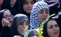 شعار «انتقام، انتقام» مردم در مصلی تهران