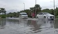باران سنگین، فرودگاه کیش را غرق کرد!