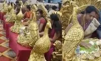 جنجال پذیرایی از مهمانان عروسی در ظروف طلاکاری شده