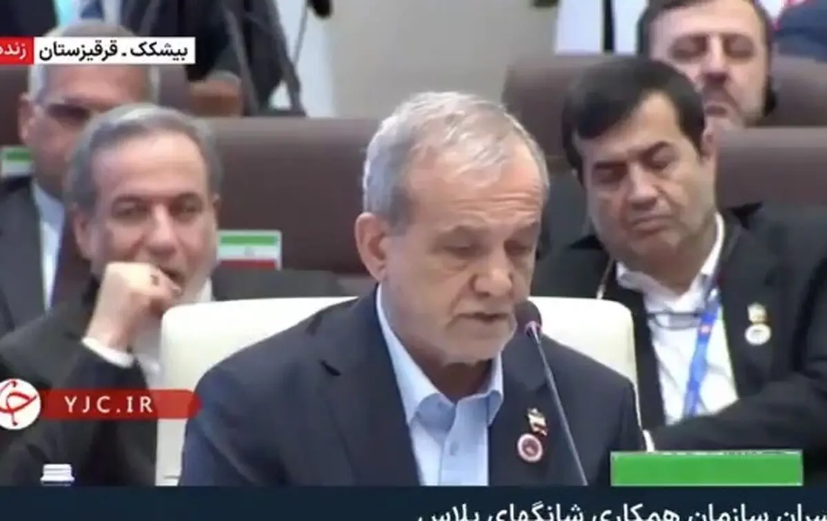 خواب دنیامالی و بی‌خیالی عراقچی در حین سخنرانی پزشکیان