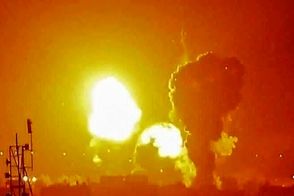 تصاویری از حملات شدید و شبانه اسرائیل به غزه