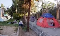 تصاویر وضعیت تاسف‌بارِ همراهان بیماران در کرمان