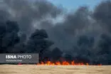 تصاویر ترسناک از آتشی که به جان تالاب اراک افتاد