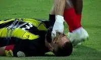 لحظه مصدومیت کریم بنزما در دیدار برابر الوحده