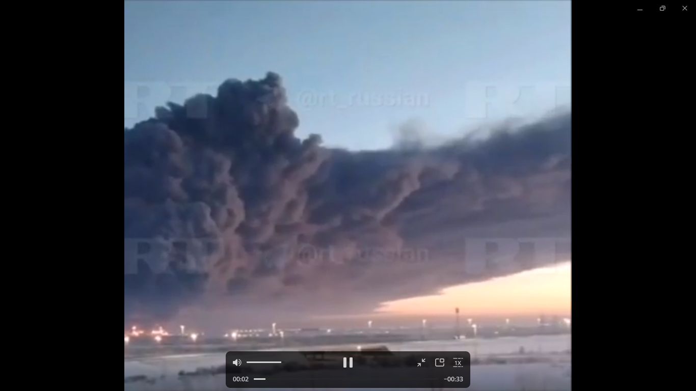 تصاویری عجیب از آتش‌سوزی مهیب در روسیه