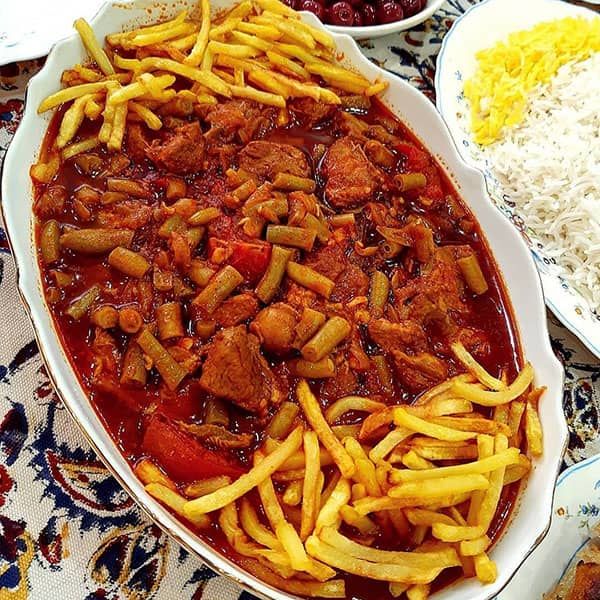 طرز تهیه خورش لوبیا سبز با مرغ؛ شیک و مجلسی