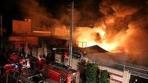 ویدئویی از آتش‌سوزی هولناک یک شهرک صنعتی