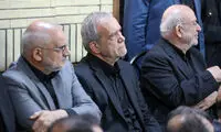 تصاویری از حضور سرزده پزشکیان در یک هیات