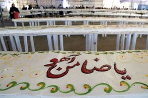 مراحل آماده‌سازی کیک 380 متری تولد امام رضا