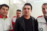 یوسف تیموری در جمع امدادگران هلال احمر