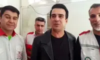یوسف تیموری در جمع امدادگران هلال احمر