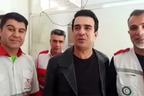 یوسف تیموری در جمع امدادگران هلال احمر
