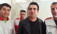 یوسف تیموری در جمع امدادگران هلال احمر