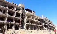 ویرانی محله الشیخ رضوان پس از خروج نظامیان اسرائیلی​