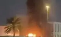 عکس حمله پهپادی به کنسولگری آمریکا در دبی